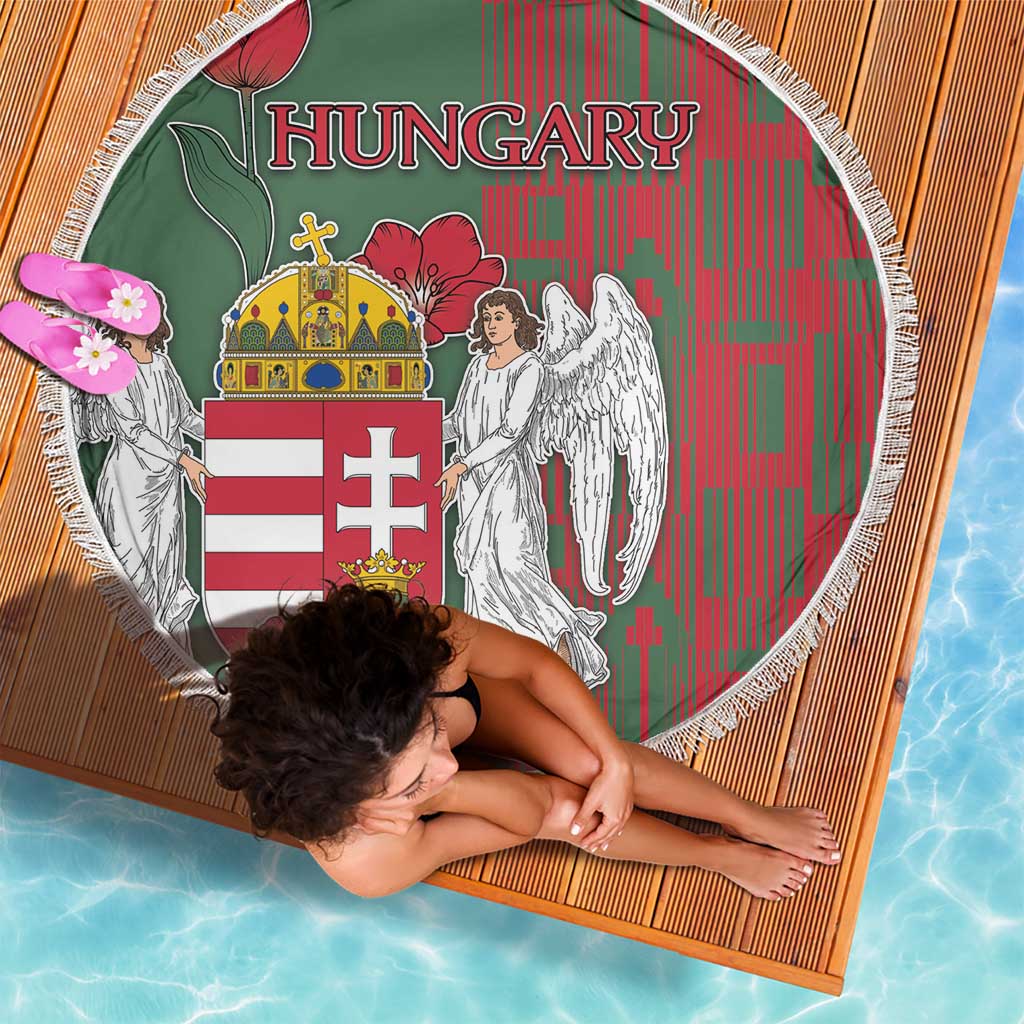 Hungary Beach Blanket Coat Of Arms 1896 - Wonder Print Shop