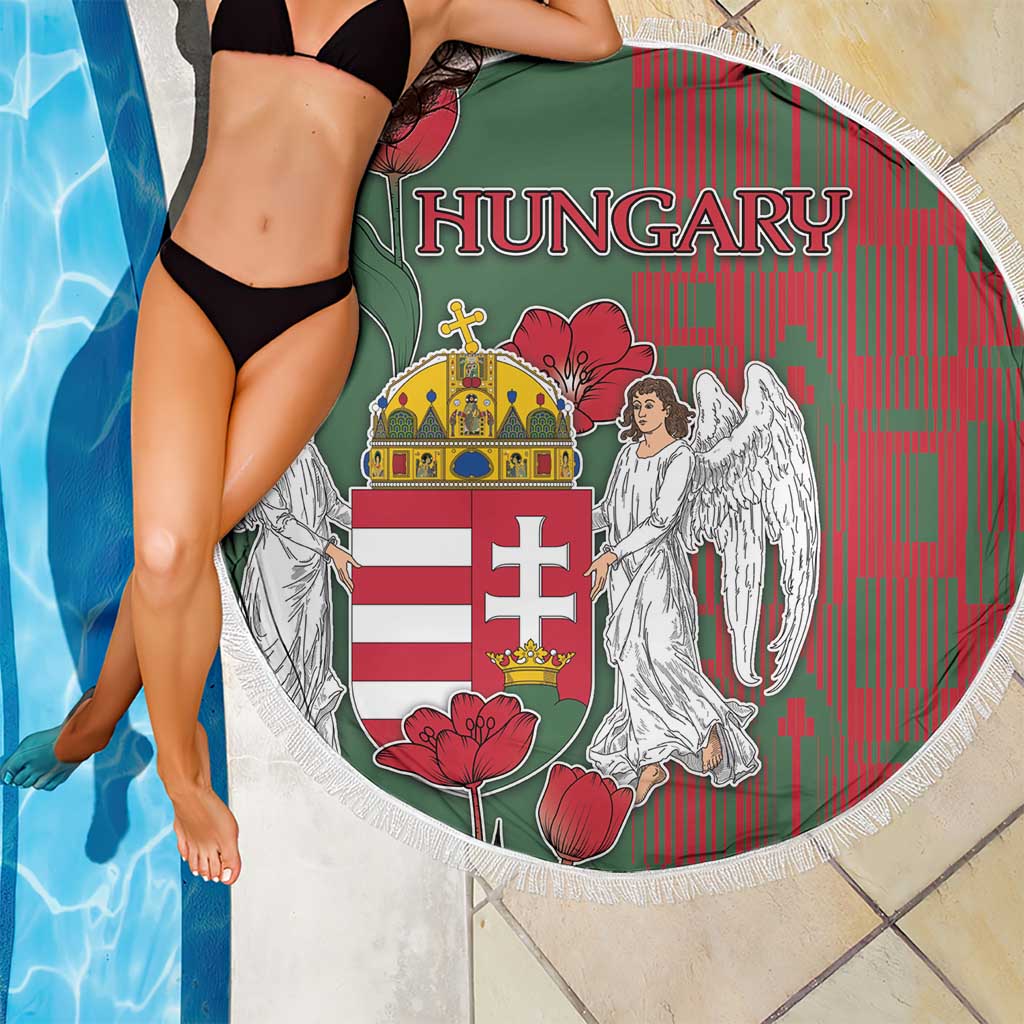Hungary Beach Blanket Coat Of Arms 1896 - Wonder Print Shop