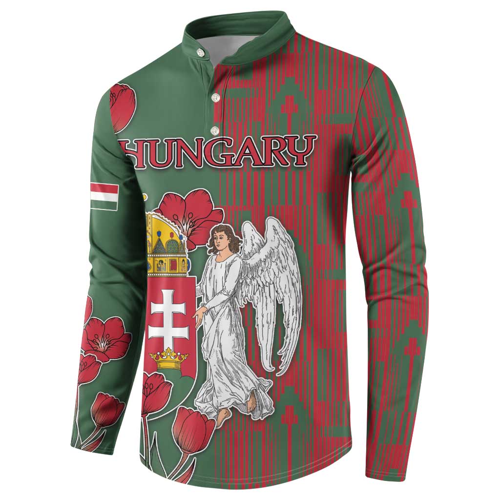 Personalized Hungary Button Sweatshirt Coat Of Arms 1896 - Wonder Print Shop