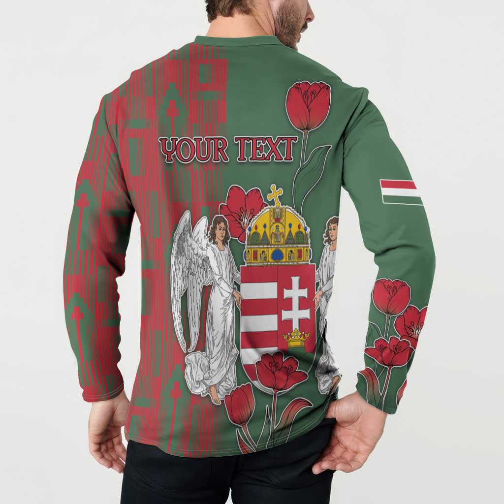 Personalized Hungary Button Sweatshirt Coat Of Arms 1896 - Wonder Print Shop