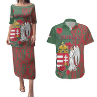 Personalized Hungary Couples Matching Puletasi and Hawaiian Shirt Coat Of Arms 1896 - Wonder Print Shop