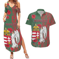 Personalized Hungary Couples Matching Summer Maxi Dress and Hawaiian Shirt Coat Of Arms 1896 - Wonder Print Shop