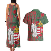 Personalized Hungary Couples Matching Tank Maxi Dress and Hawaiian Shirt Coat Of Arms 1896 - Wonder Print Shop