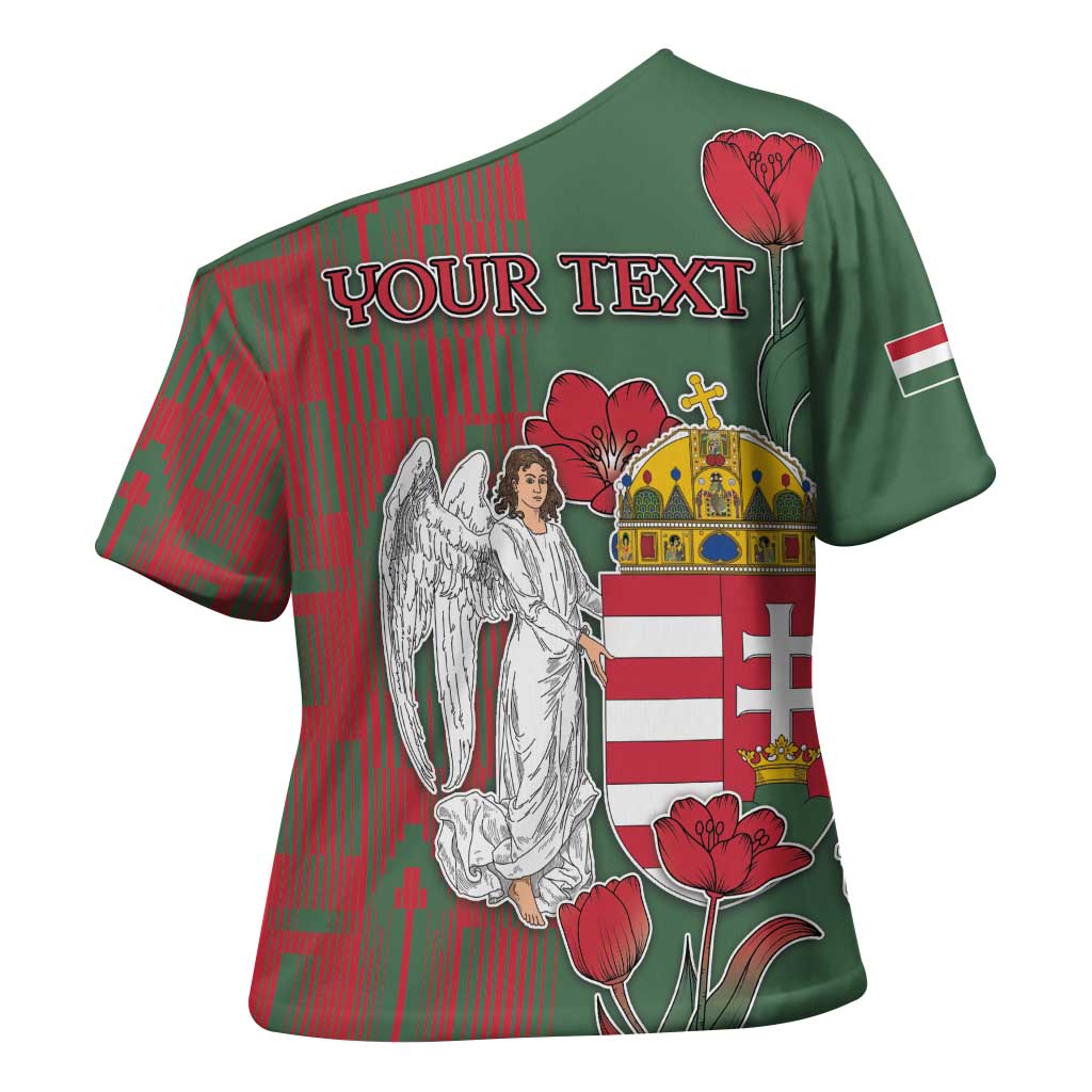 Personalized Hungary Cross Shoulder Shirt Coat Of Arms 1896 - Wonder Print Shop