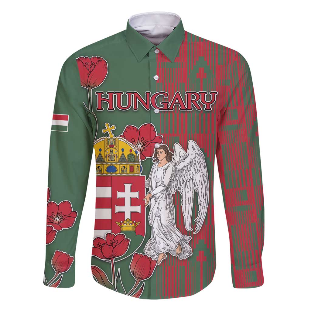 Personalized Hungary Family Matching Long Sleeve Bodycon Dress and Hawaiian Shirt Coat Of Arms 1896 - Wonder Print Shop