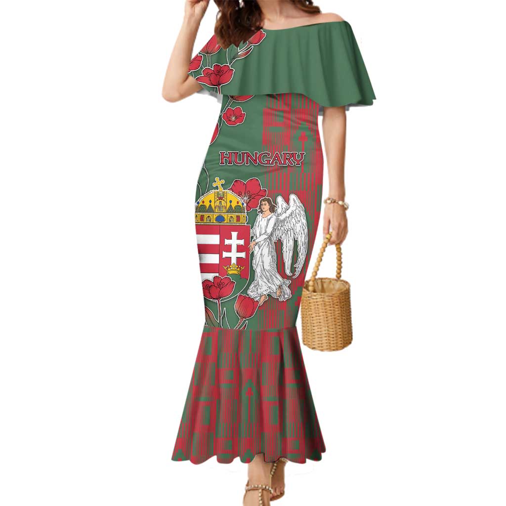 Personalized Hungary Family Matching Mermaid Dress and Hawaiian Shirt Coat Of Arms 1896 - Wonder Print Shop