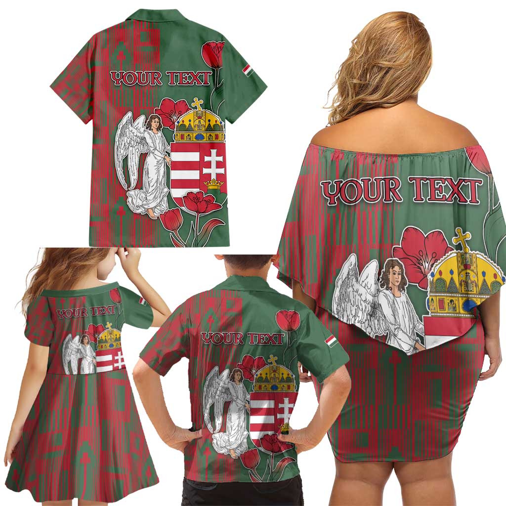 Personalized Hungary Family Matching Off Shoulder Short Dress and Hawaiian Shirt Coat Of Arms 1896 - Wonder Print Shop