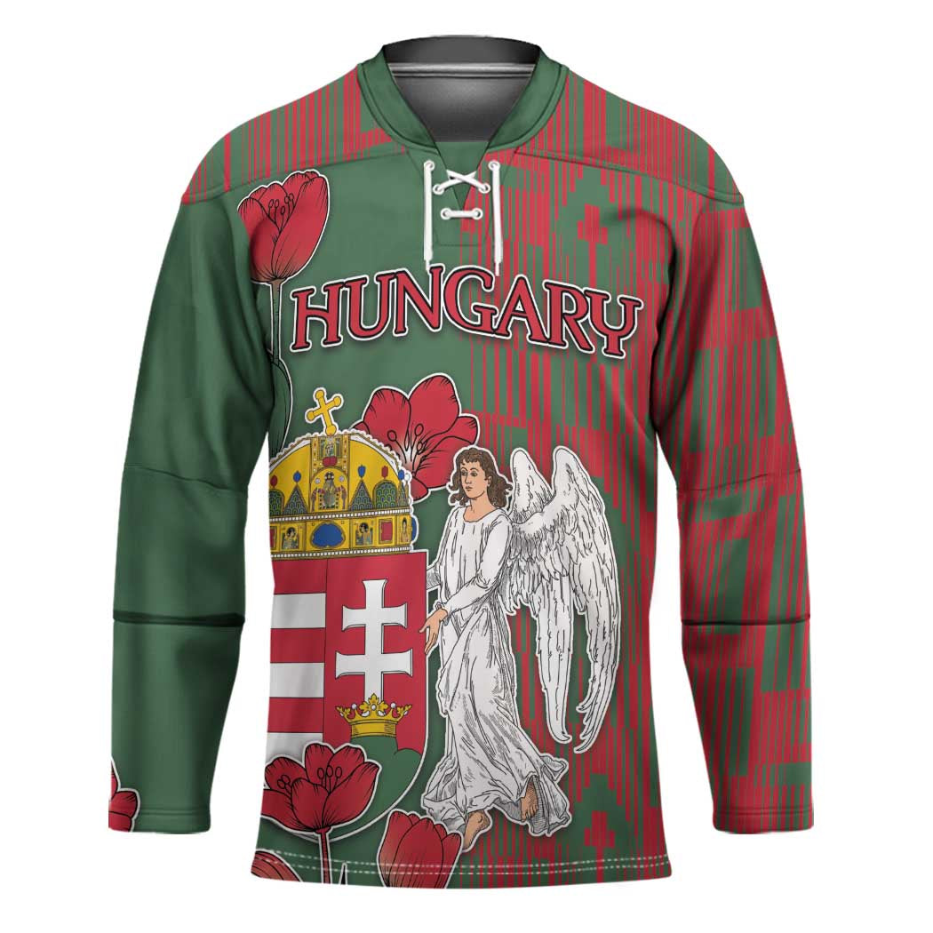 Personalized Hungary Hockey Jersey Coat Of Arms 1896 - Wonder Print Shop