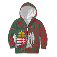 Personalized Hungary Kid Hoodie Coat Of Arms 1896 - Wonder Print Shop