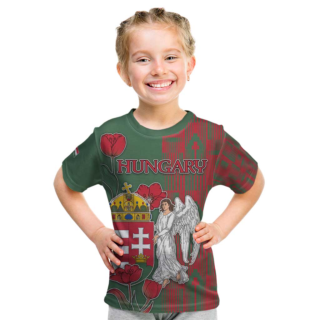 Personalized Hungary Kid T Shirt Coat Of Arms 1896 - Wonder Print Shop