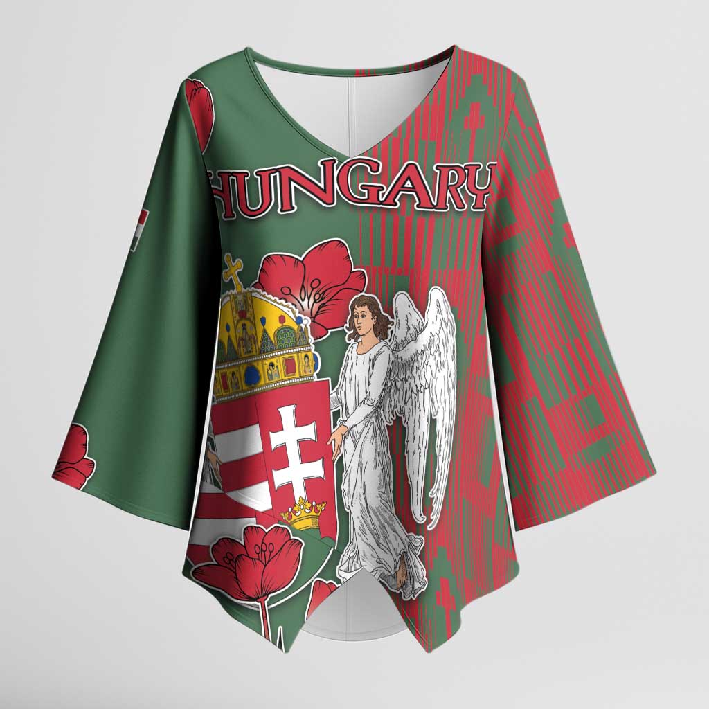 Personalized Hungary Kimono Sleeve Blouse Coat Of Arms 1896 - Wonder Print Shop