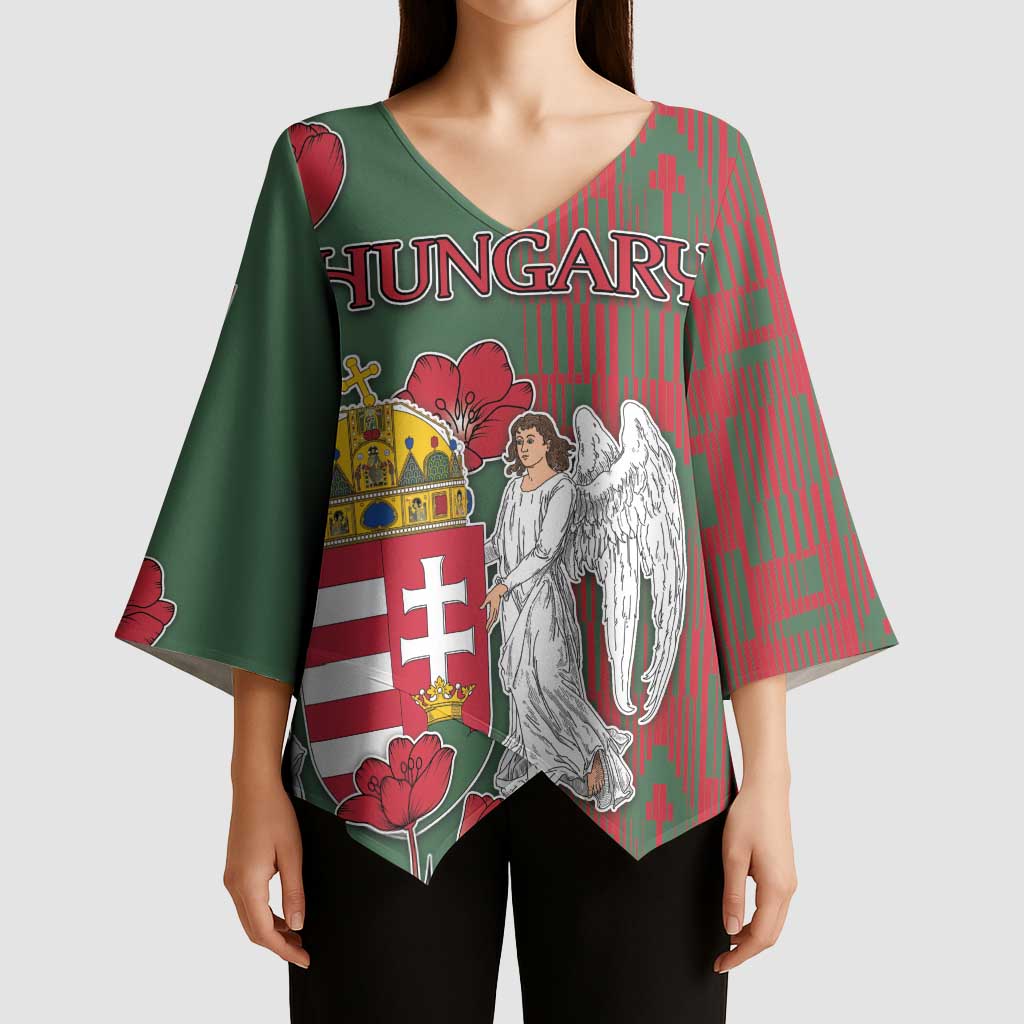 Personalized Hungary Kimono Sleeve Blouse Coat Of Arms 1896 - Wonder Print Shop