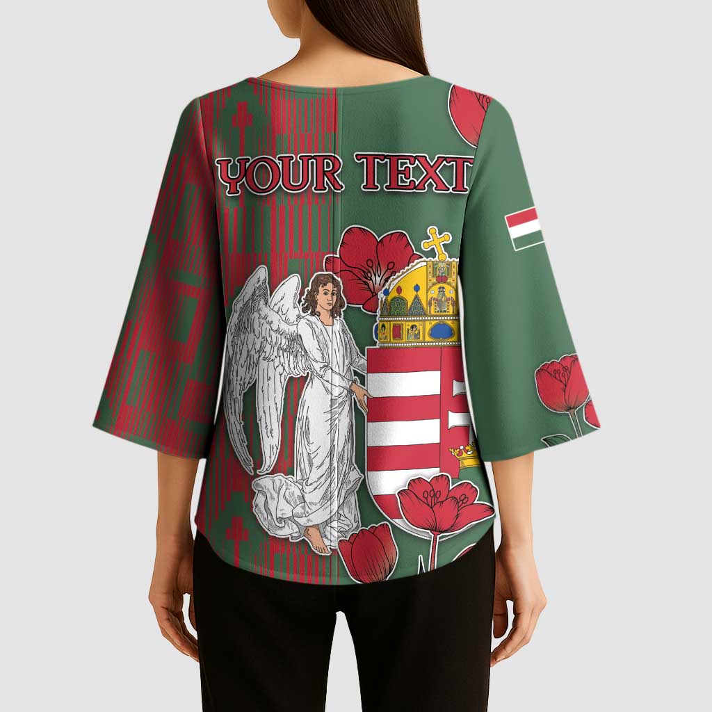 Personalized Hungary Kimono Sleeve Blouse Coat Of Arms 1896 - Wonder Print Shop