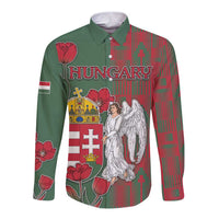 Personalized Hungary Long Sleeve Button Shirt Coat Of Arms 1896 - Wonder Print Shop