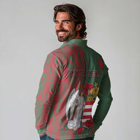 Personalized Hungary Long Sleeve Polo Shirt Coat Of Arms 1896 - Wonder Print Shop