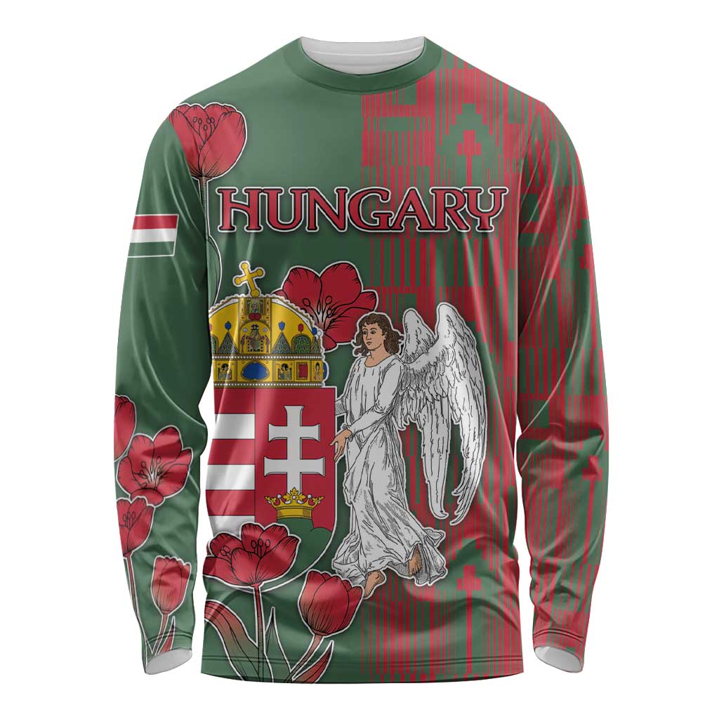 Personalized Hungary Long Sleeve Shirt Coat Of Arms 1896 - Wonder Print Shop