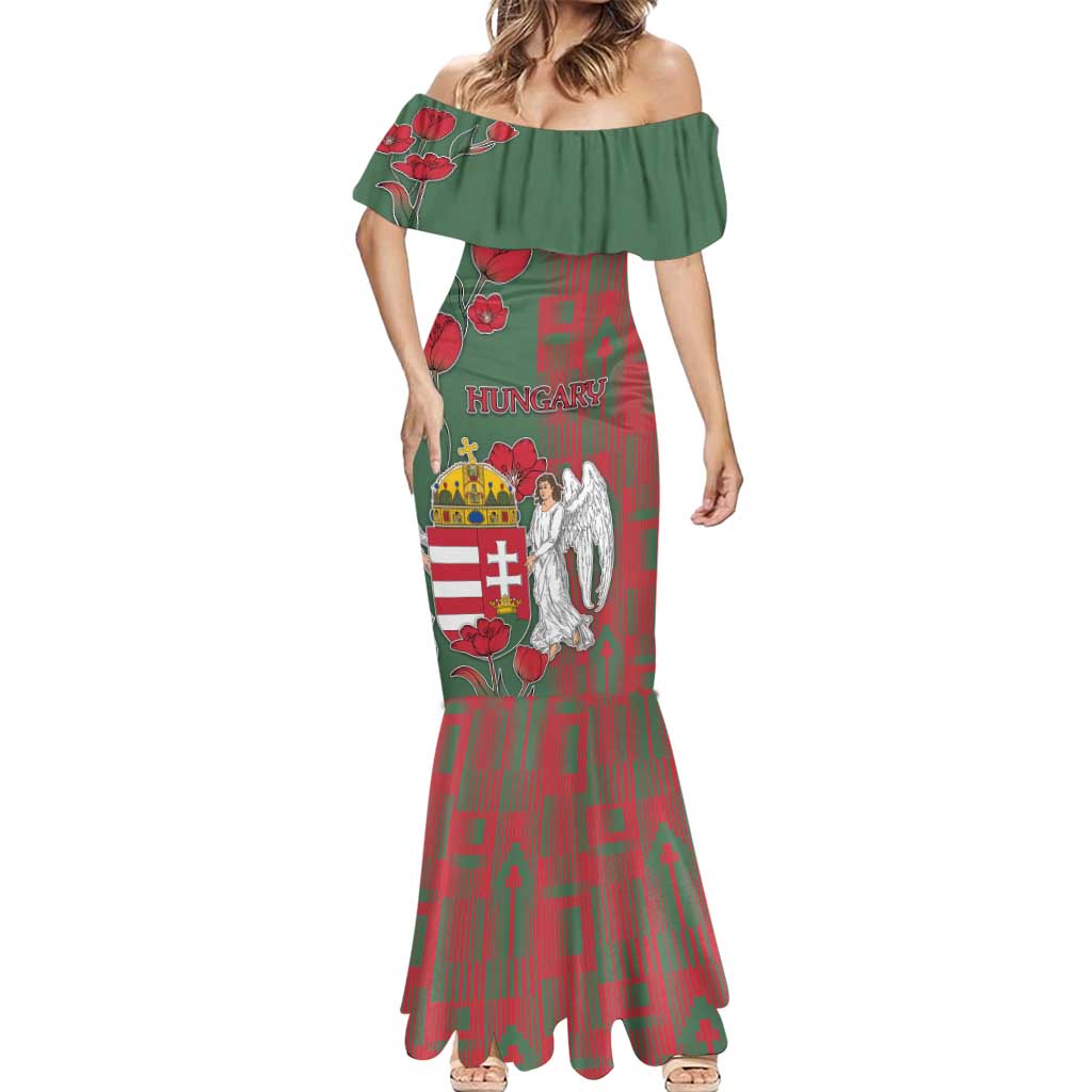 Personalized Hungary Mermaid Dress Coat Of Arms 1896 - Wonder Print Shop