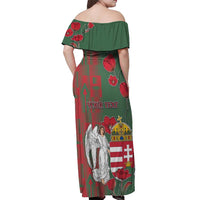 Personalized Hungary Off Shoulder Maxi Dress Coat Of Arms 1896 - Wonder Print Shop