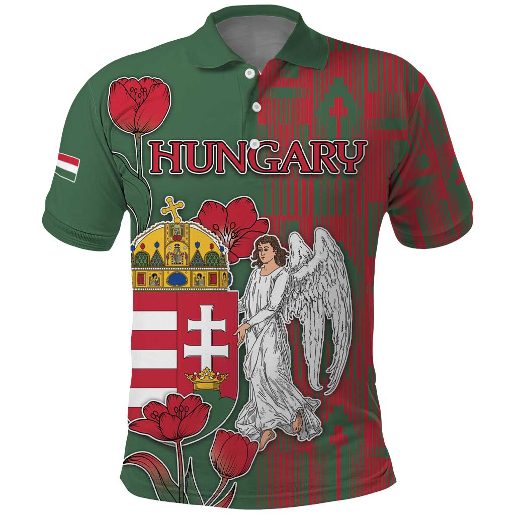 Personalized Hungary Polo Shirt Coat Of Arms 1896 - Wonder Print Shop