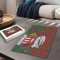 Hungary Puzzle Coat Of Arms 1896 - Wonder Print Shop