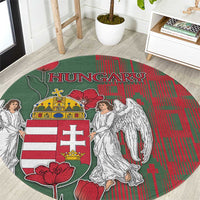 Hungary Round Carpet Coat Of Arms 1896 - Wonder Print Shop