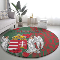 Hungary Round Carpet Coat Of Arms 1896 - Wonder Print Shop