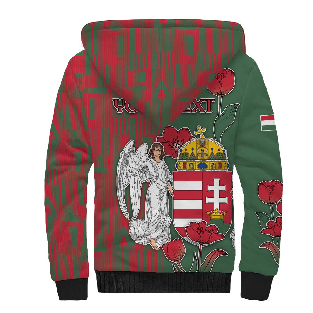 Personalized Hungary Sherpa Hoodie Coat Of Arms 1896 - Wonder Print Shop