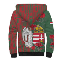 Personalized Hungary Sherpa Hoodie Coat Of Arms 1896 - Wonder Print Shop