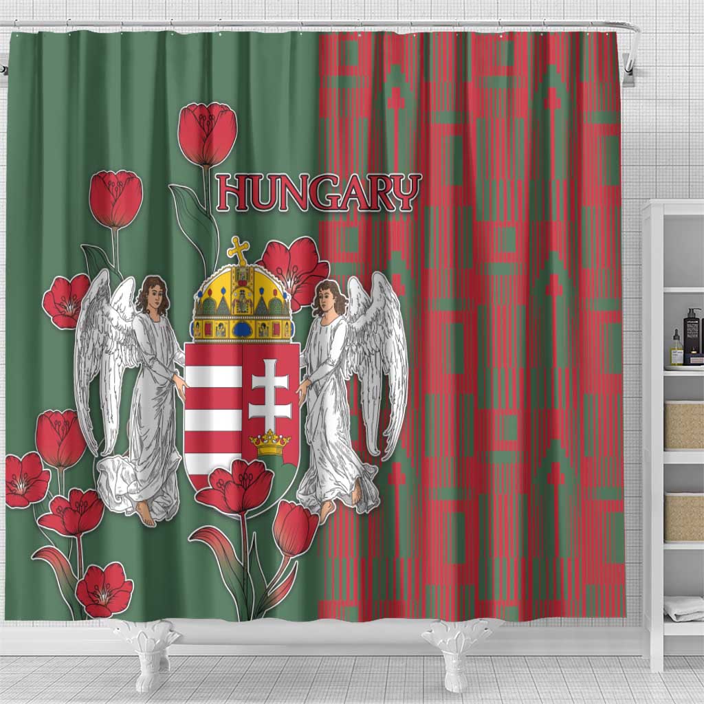 Hungary Shower Curtain Coat Of Arms 1896 - Wonder Print Shop