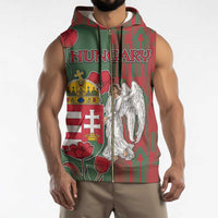 Personalized Hungary Sleeveless Zip Hoodie Coat Of Arms 1896 - Wonder Print Shop