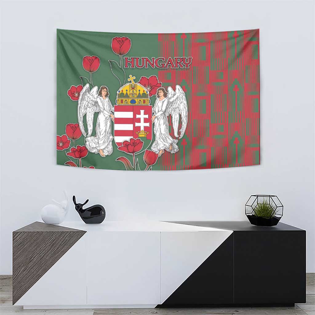Hungary Tapestry Coat Of Arms 1896 - Wonder Print Shop