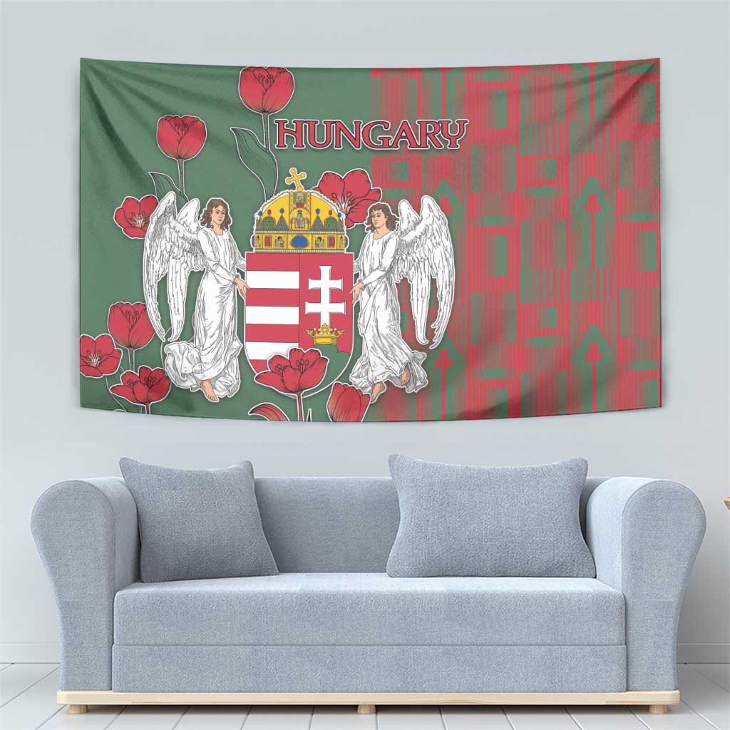 Hungary Tapestry Coat Of Arms 1896 - Wonder Print Shop