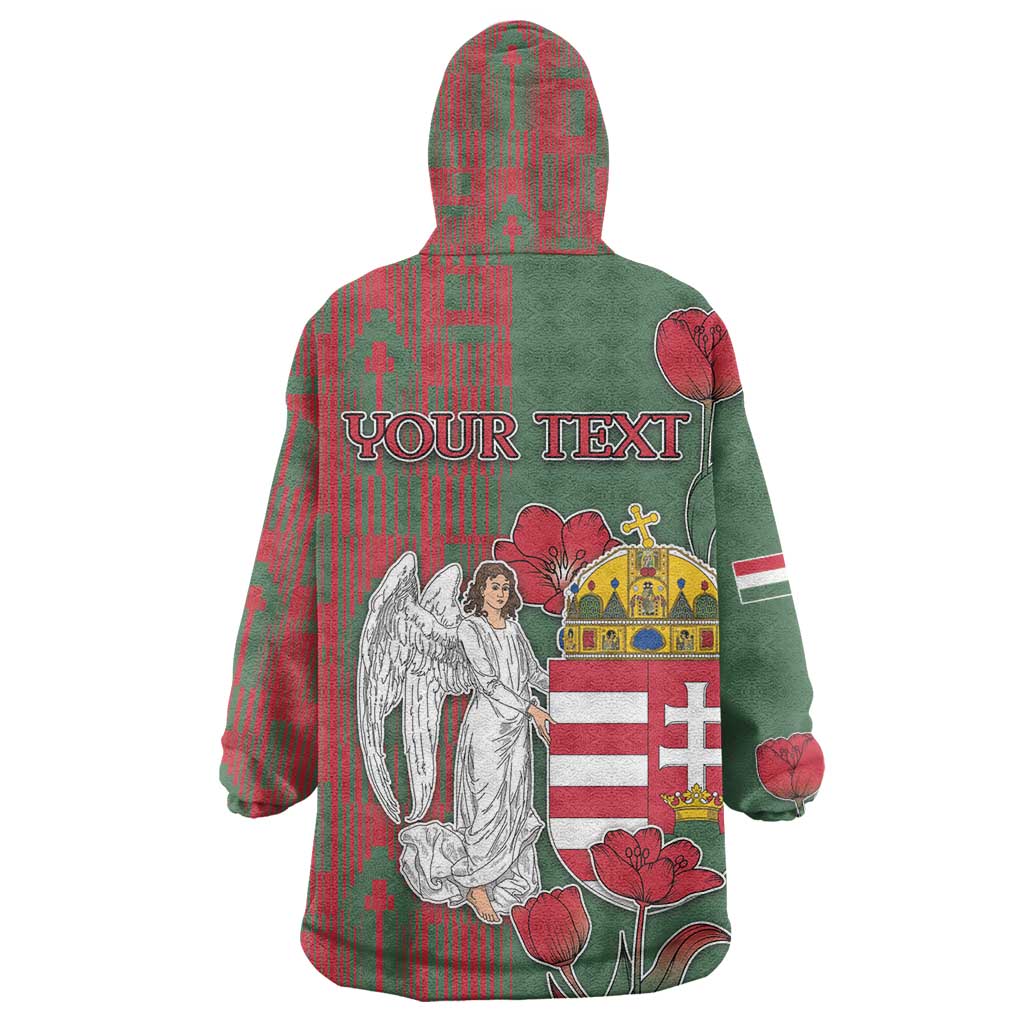 Personalized Hungary Wearable Blanket Hoodie Coat Of Arms 1896 - Wonder Print Shop