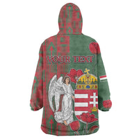 Personalized Hungary Wearable Blanket Hoodie Coat Of Arms 1896 - Wonder Print Shop