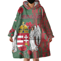 Personalized Hungary Wearable Blanket Hoodie Coat Of Arms 1896 - Wonder Print Shop