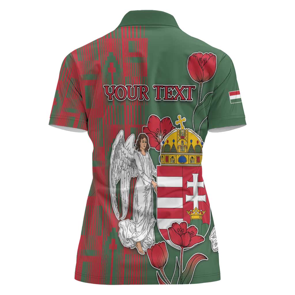 Personalized Hungary Women Polo Shirt Coat Of Arms 1896 - Wonder Print Shop