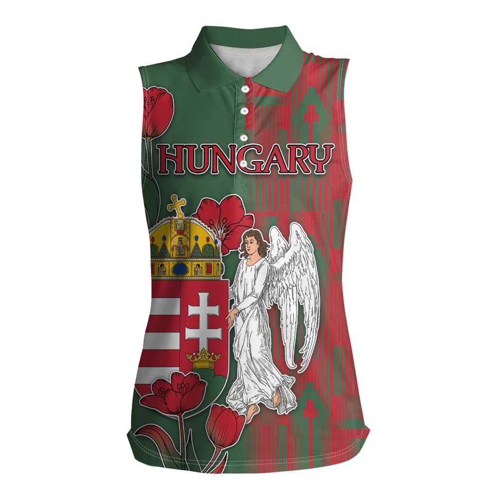 Personalized Hungary Women Sleeveless Polo Shirt Coat Of Arms 1896 - Wonder Print Shop
