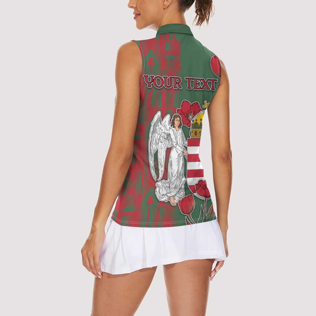 Personalized Hungary Women Sleeveless Polo Shirt Coat Of Arms 1896 - Wonder Print Shop
