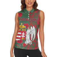 Personalized Hungary Women Sleeveless Polo Shirt Coat Of Arms 1896 - Wonder Print Shop