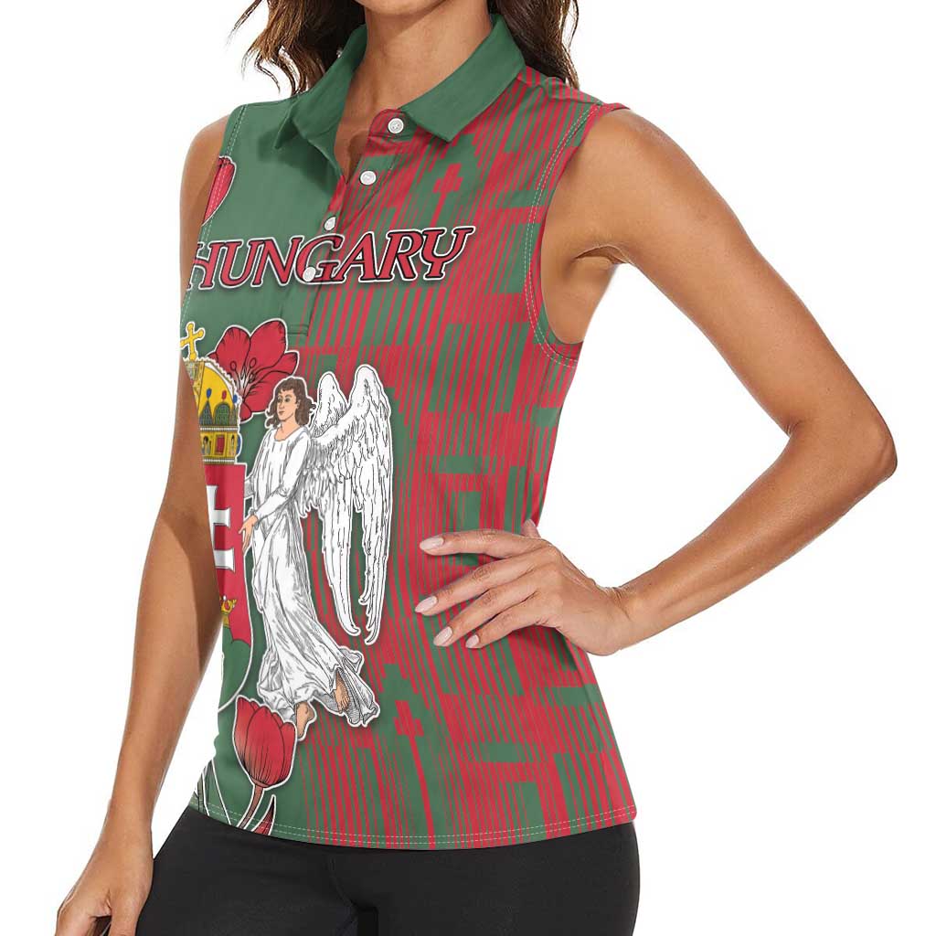Personalized Hungary Women Sleeveless Polo Shirt Coat Of Arms 1896 - Wonder Print Shop