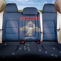 Iceland Back Car Seat Cover The Gyrfalcon With Symbol - Wonder Print Shop