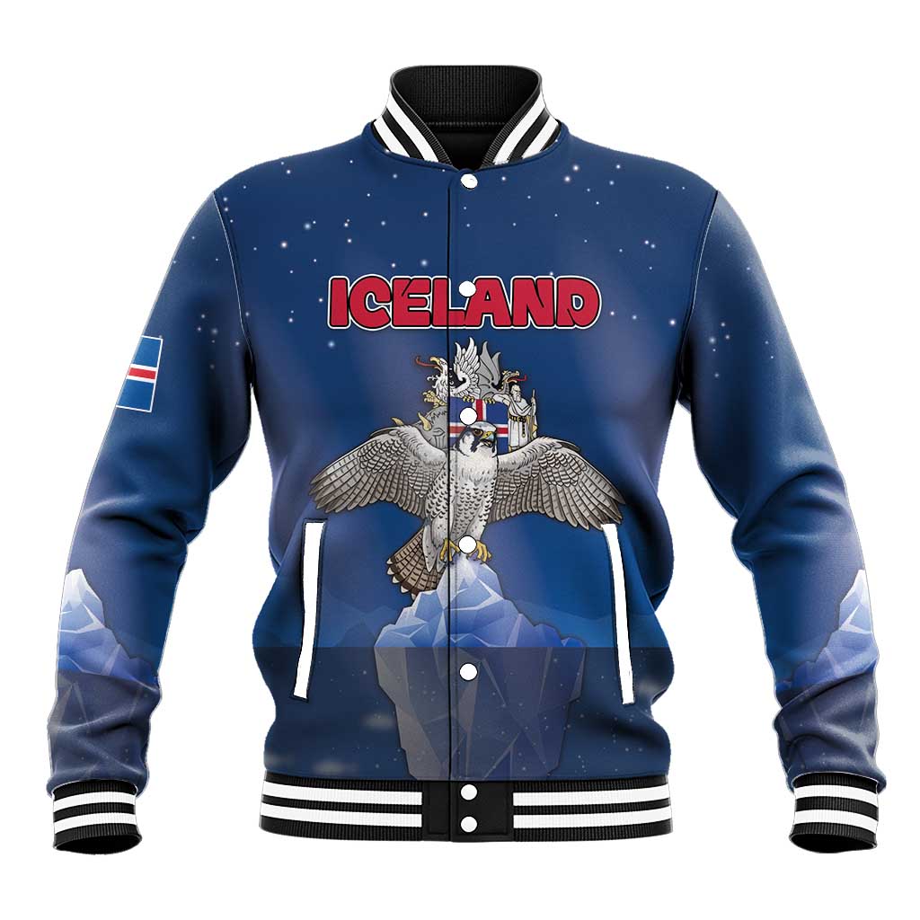 Personalized Iceland Baseball Jacket The Gyrfalcon With Symbol - Wonder Print Shop