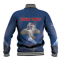 Personalized Iceland Baseball Jacket The Gyrfalcon With Symbol - Wonder Print Shop
