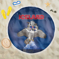 Iceland Beach Blanket The Gyrfalcon With Symbol - Wonder Print Shop