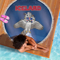 Iceland Beach Blanket The Gyrfalcon With Symbol - Wonder Print Shop