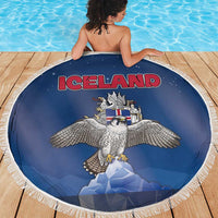 Iceland Beach Blanket The Gyrfalcon With Symbol - Wonder Print Shop
