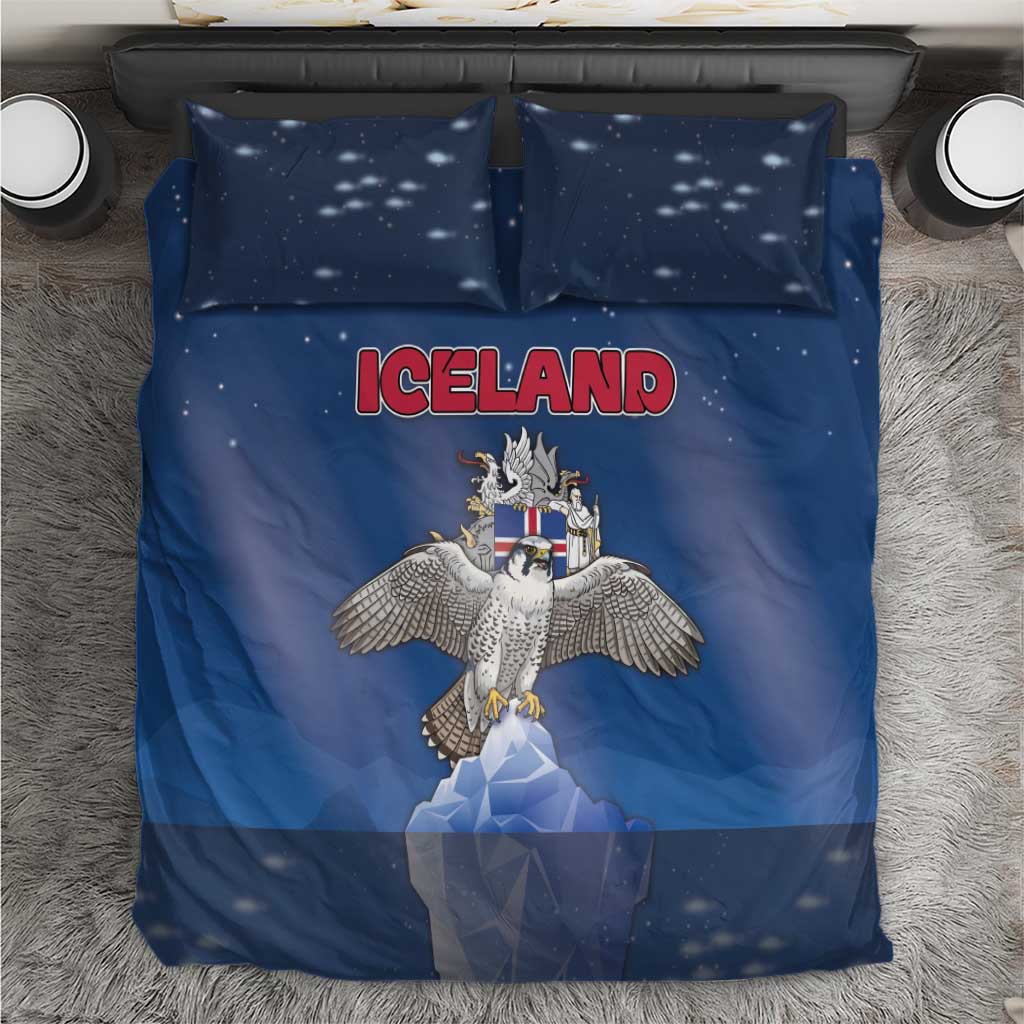 Iceland Bedding Set The Gyrfalcon With Symbol - Wonder Print Shop