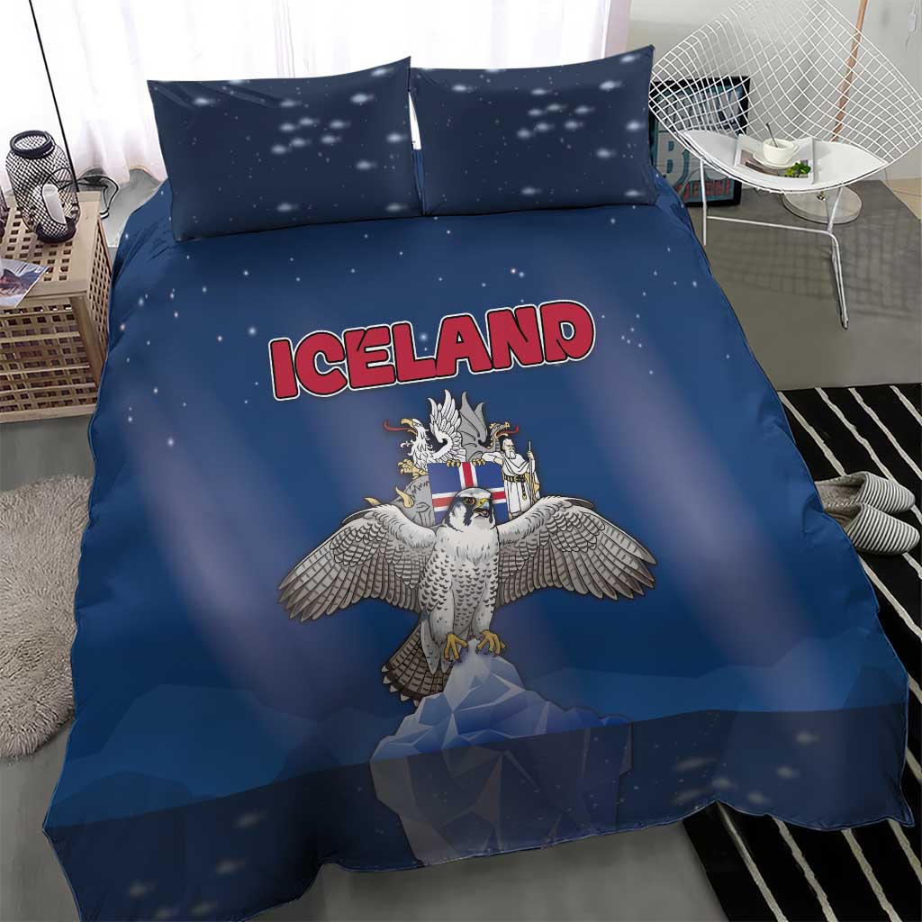 Iceland Bedding Set The Gyrfalcon With Symbol - Wonder Print Shop