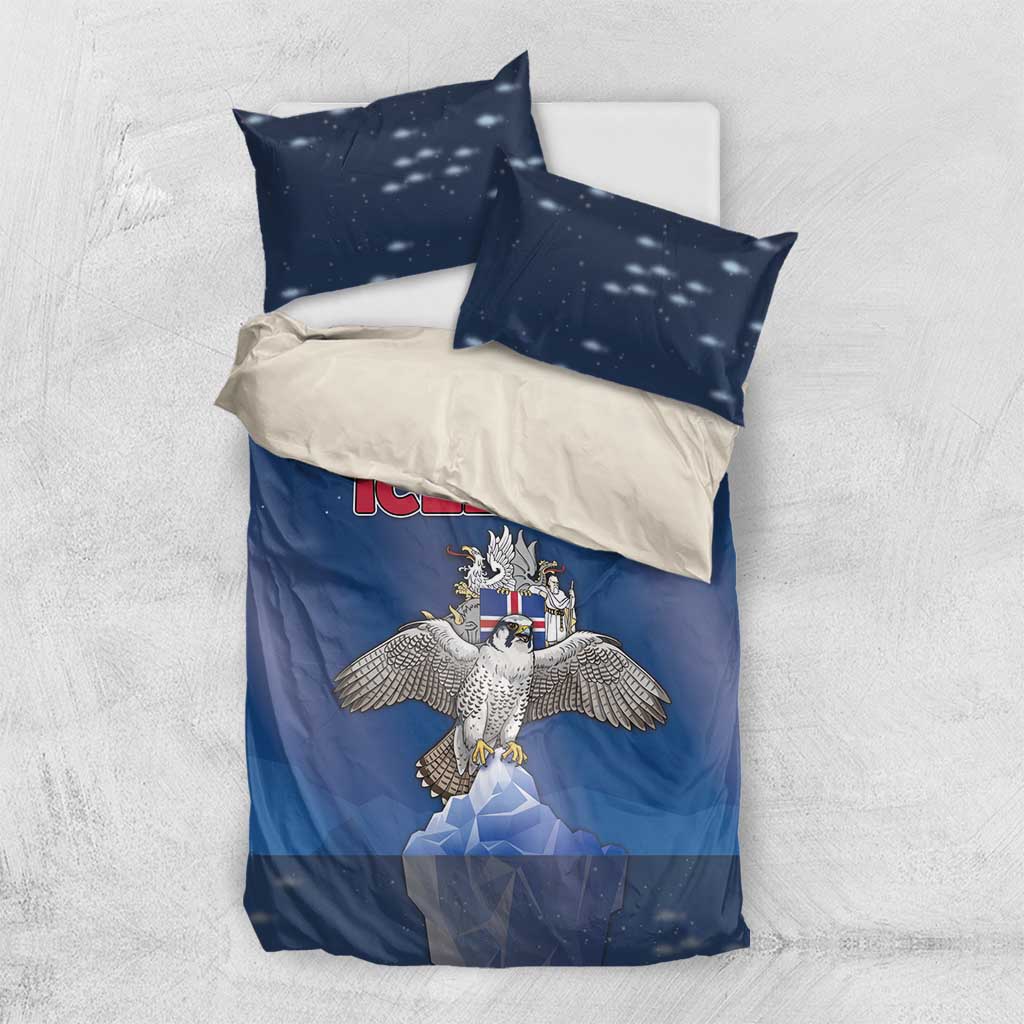 Iceland Bedding Set The Gyrfalcon With Symbol - Wonder Print Shop
