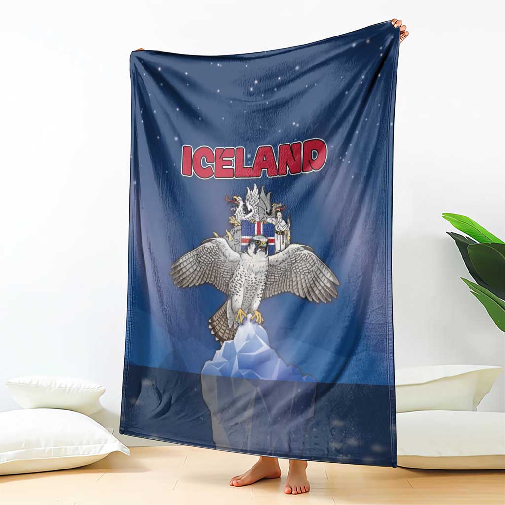 Iceland Blanket The Gyrfalcon With Symbol - Wonder Print Shop
